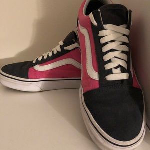 Pink, and dark grey vans